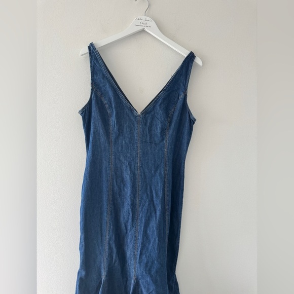 REFORMATION Serafina Denim Midi Dress - Picture 6 of 8